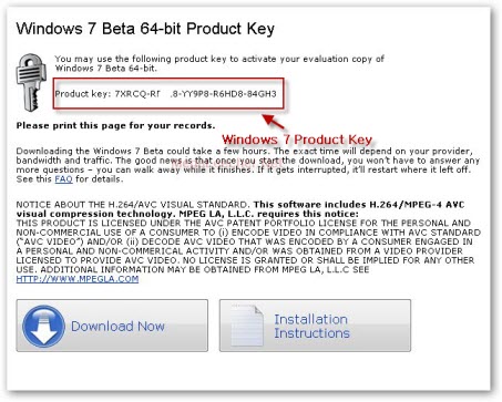 Serial Key Of Windows 7
